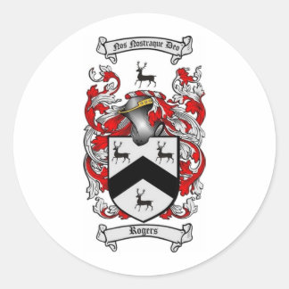 Sticker Rond Crest de famille ROGERS