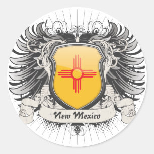 Sticker Rond Crest du Nouveau Mexique