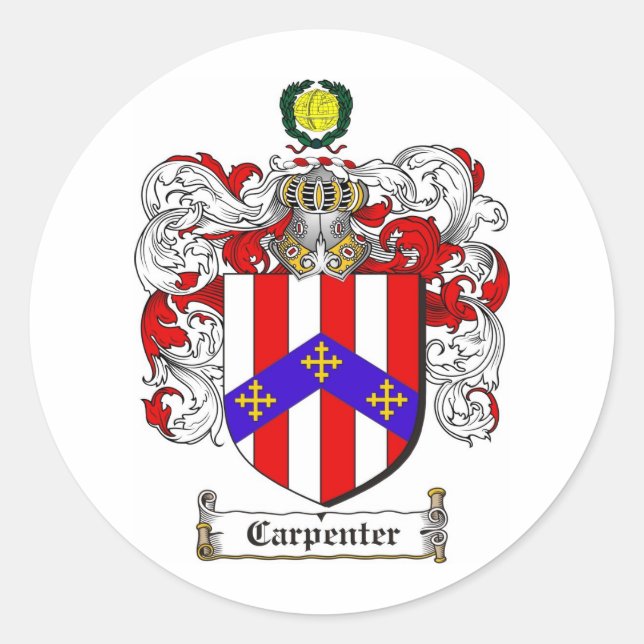 STICKER ROND CREST FAMILIAL CARPENTER - CARPENTER COAT D'ARMES (Devant)