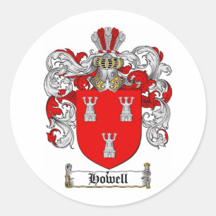 STICKER ROND CREST FAMILIAL HOWELL - MANTEAU D'ARMES HOWELL