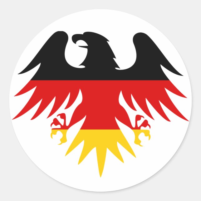 Sticker Rond Crête d'aigle allemande (Devant)