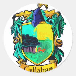 Sticker Rond Crête de famille Callahan (découpée)