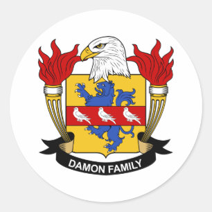 Sticker Rond Crête de famille de Damon