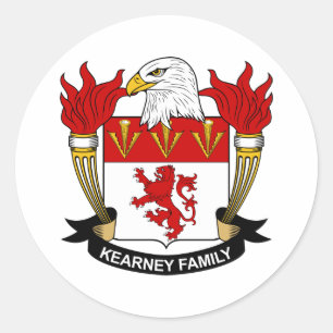 Sticker Rond Crête de famille de Kearney