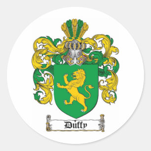 STICKER ROND CRÊTE DE FAMILLE DUFFY - MANTEAU D'ARMES DUFFY