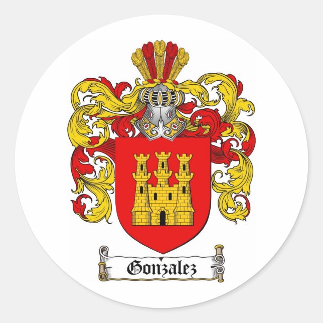 STICKER ROND CRÊTE DE FAMILLE GONZALEZ - BRAS GONZALEZ (Devant)