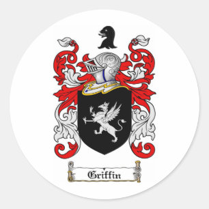 STICKER ROND CRÊTE DE FAMILLE GRIFFIN - GRIFFIN COAT D'ARMES