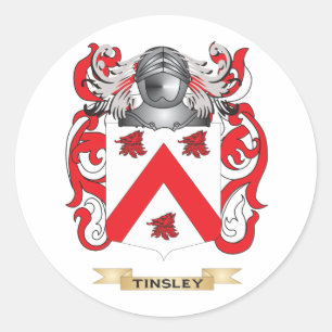 Sticker Rond Crête de famille Tinsley (armoiries)