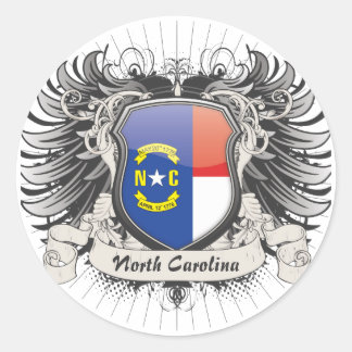 Sticker Rond Crête de la Caroline du Nord