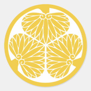 Sticker Rond Crête de lundi de clan de Tokugawa