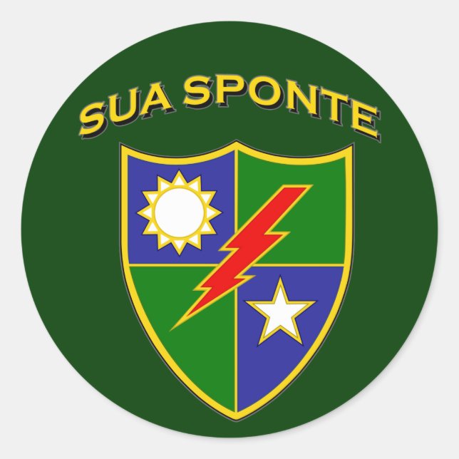 Sticker Rond Crête de Ranger - Sua Sponte (Devant)