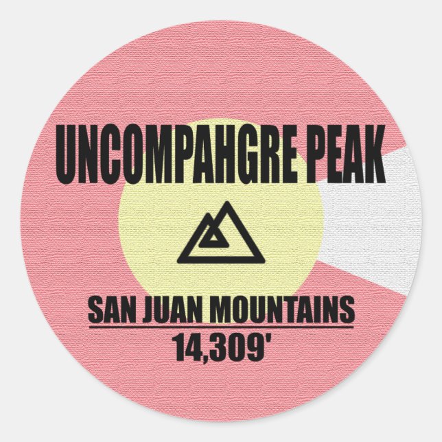 Sticker Rond Crête d'Uncompahgre (Devant)