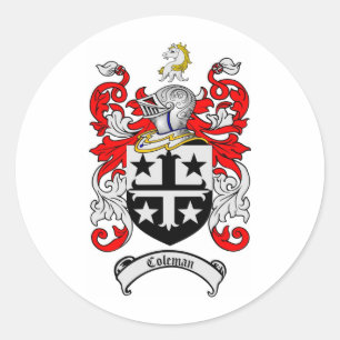 STICKER ROND CRÊTE FAMILIALE COLEMAN - COLEMAN COAT OF ARMS