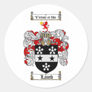 STICKER ROND CRÊTE FAMILIALE D'AGNEAU - MANTEAU D'AGNEAU