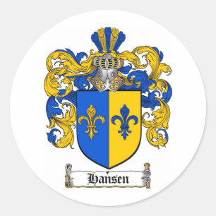 STICKER ROND CRÊTE FAMILIALE DE HANSEN - MANTEAU D'ARMES DE HAN