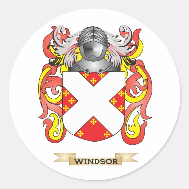 Sticker Rond Crête familiale de Windsor (armoiries) (Devant)