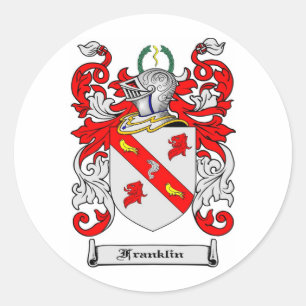 STICKER ROND CRÊTE FAMILIALE FRANKLIN - MANTEAU D'ARMES FRANKLI
