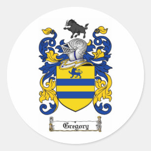 STICKER ROND CRÊTE FAMILIALE GREGORY - GRILLE DES ARMES
