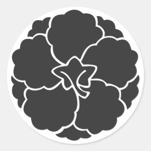 Sticker Rond [Crêtes de famille] Fleurs