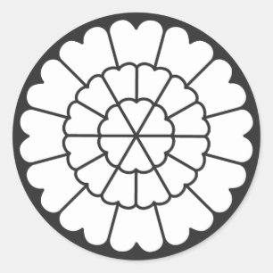 Sticker Rond [Crêtes de famille] Fleurs