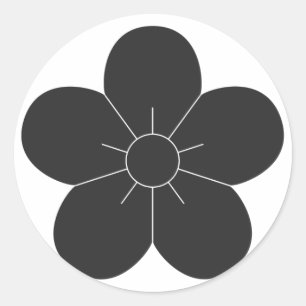 Sticker Rond [Crêtes de famille] Fleurs