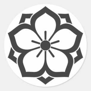Sticker Rond [Crêtes de famille] Fleurs