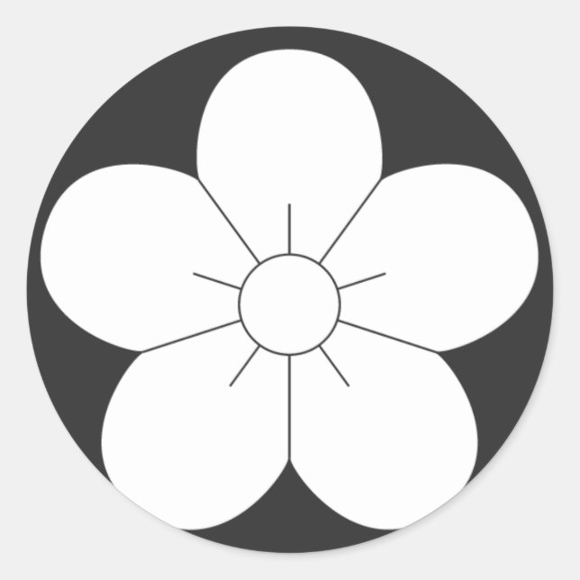Sticker Rond [Crêtes de famille] Fleurs (Devant)