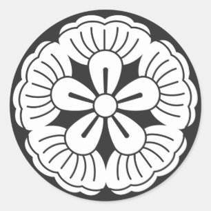 Sticker Rond [Crêtes de famille] Fleurs
