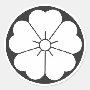 Sticker Rond [Crêtes de famille] Fleurs