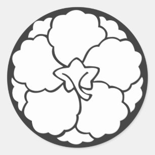 Sticker Rond [Crêtes de famille] Fleurs