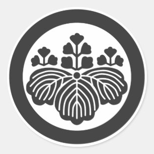 Sticker Rond [Crêtes de famille] Fleurs