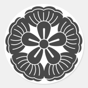 Sticker Rond [Crêtes de famille] Fleurs