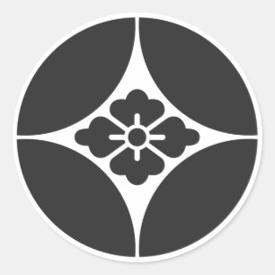 Sticker Rond [Crêtes de famille] Fleurs