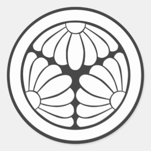 Sticker Rond [Crêtes de famille] Fleurs