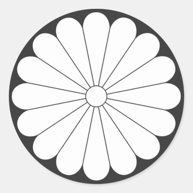 Sticker Rond [Crêtes de famille] Fleurs (Devant)