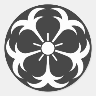 Sticker Rond [Crêtes de famille] Fleurs
