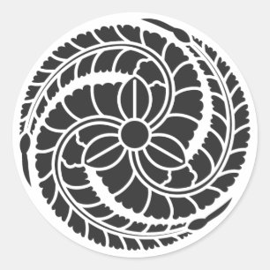 Sticker Rond [Crêtes de famille] Fleurs