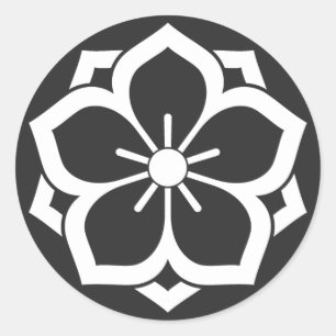 Sticker Rond [Crêtes de famille] Fleurs