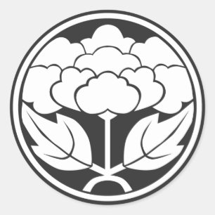 Sticker Rond [Crêtes de famille] Fleurs