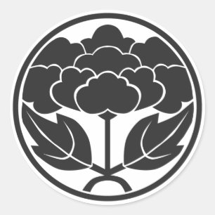 Sticker Rond [Crêtes de famille] Fleurs