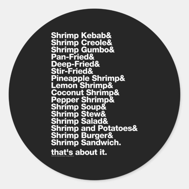 Sticker Rond Crevettes à bec de forêt (Devant)