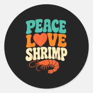 Sticker Rond Crevettes bouillies cajun fruits de mer