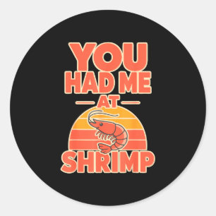 Sticker Rond Crevettes fan cajun fruits de mer