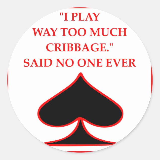 STICKER ROND CRIBBAGE (Devant)
