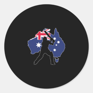 Sticker Rond Cricket Australie 