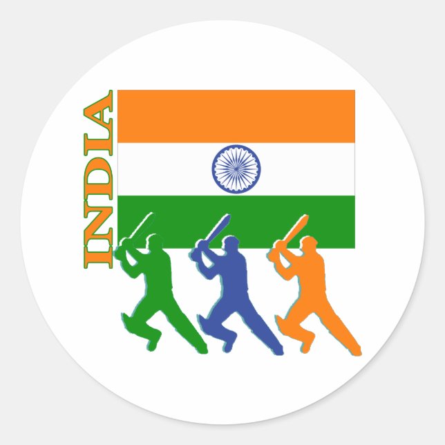 Sticker Rond cricket en inde (Devant)