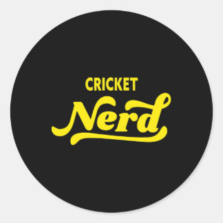 Sticker Rond Cricket Nerd 