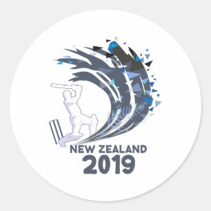 Sticker Rond Cricket Nouvelle-Zélande
