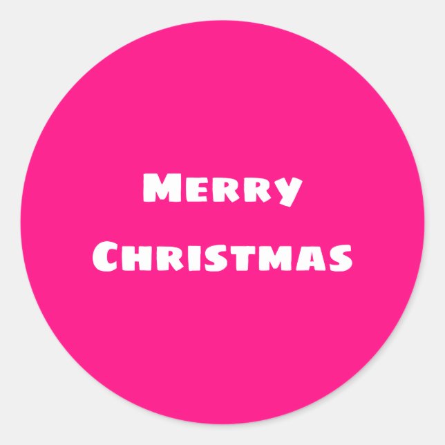 Sticker Rond Crimson Festive Joyeux Noël (Devant)