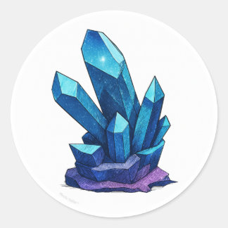 Sticker Rond Cristal de la Galaxie Sombre